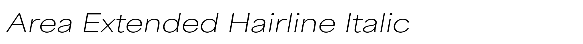 Area Extended Hairline Italic image
